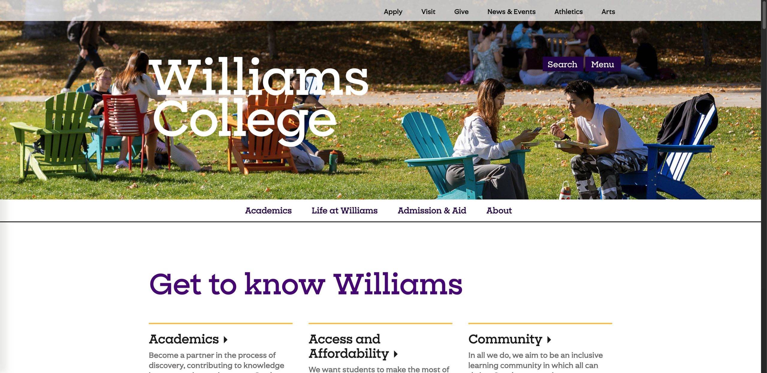 Williams 威廉姆斯学院