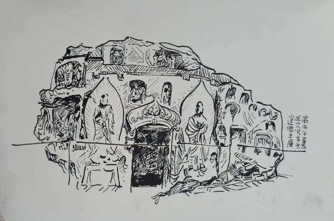 千里单骑走秦晋之二十七   摩旅羊头山，石窟看要清楚，画画不能看太清楚