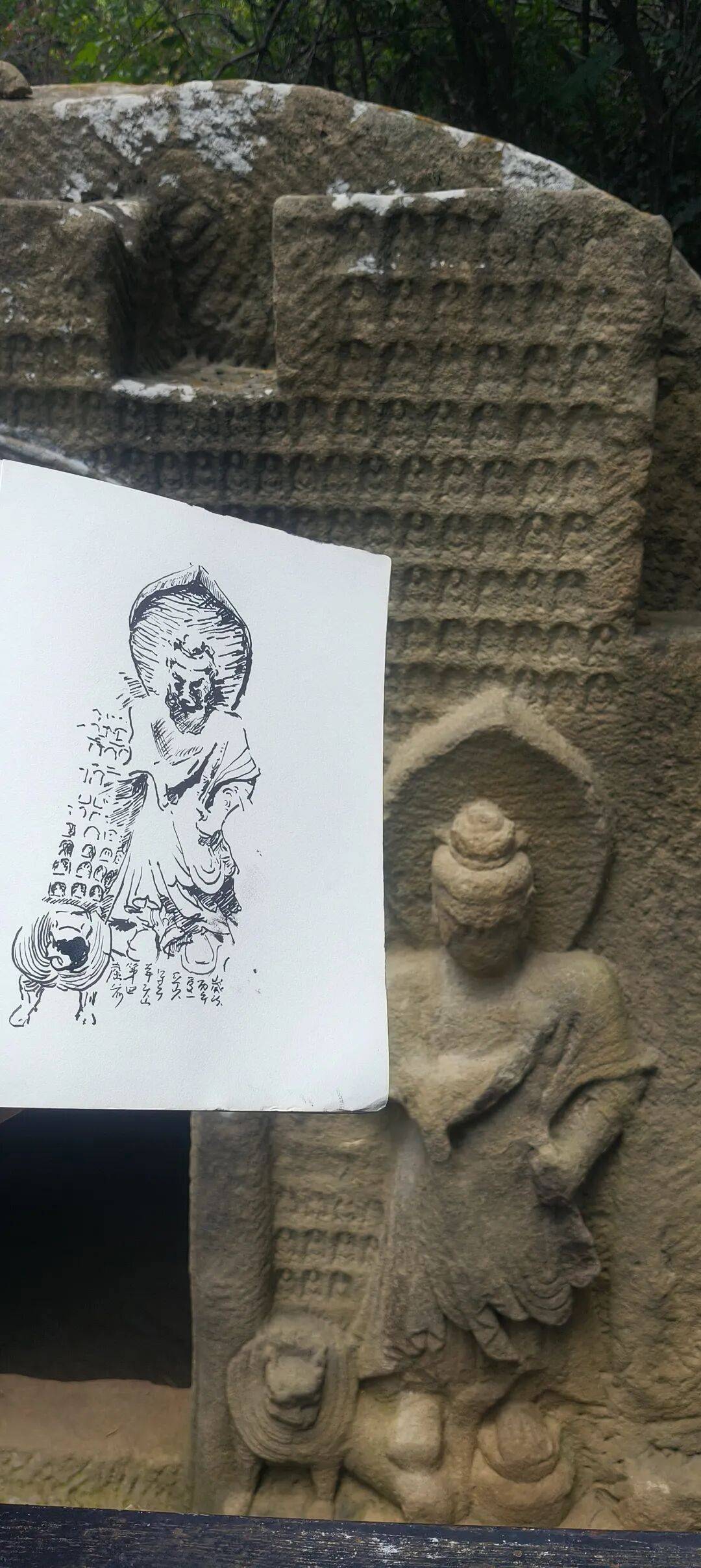 千里单骑走秦晋之二十七   摩旅羊头山，石窟看要清楚，画画不能看太清楚