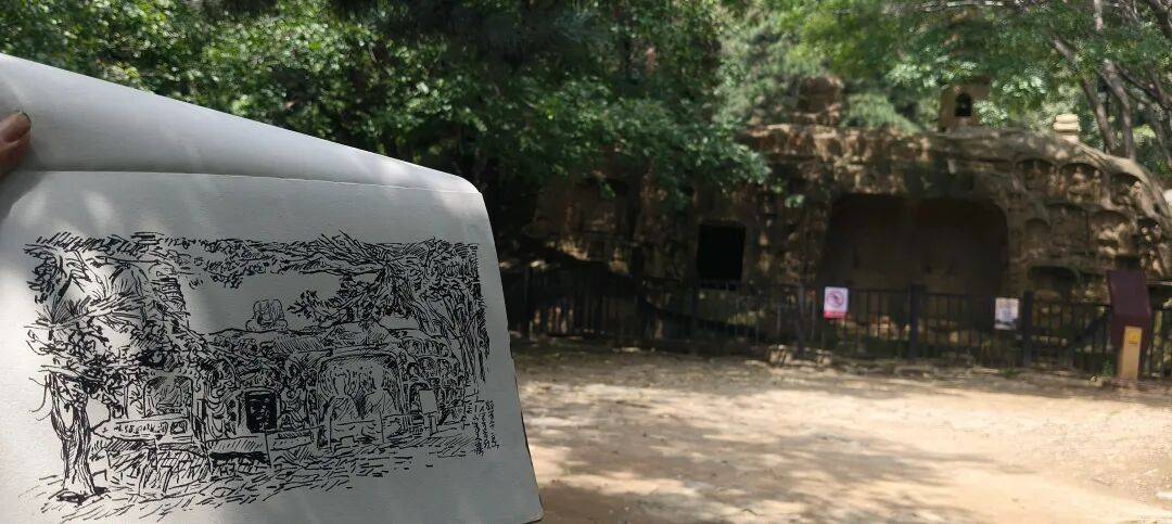 千里单骑走秦晋之二十七   摩旅羊头山，石窟看要清楚，画画不能看太清楚