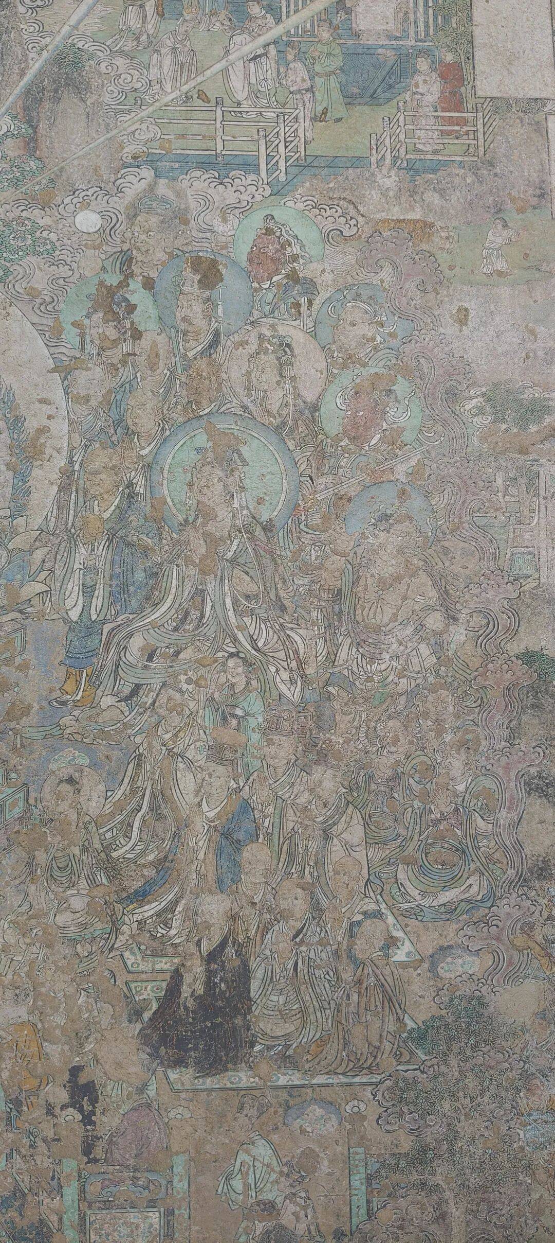 千里单骑走秦晋之二十八    上午见到大殿里的宋代开化寺壁画，下午遇到仙翁庙巨型明代壁画，晚上露宿山西古村