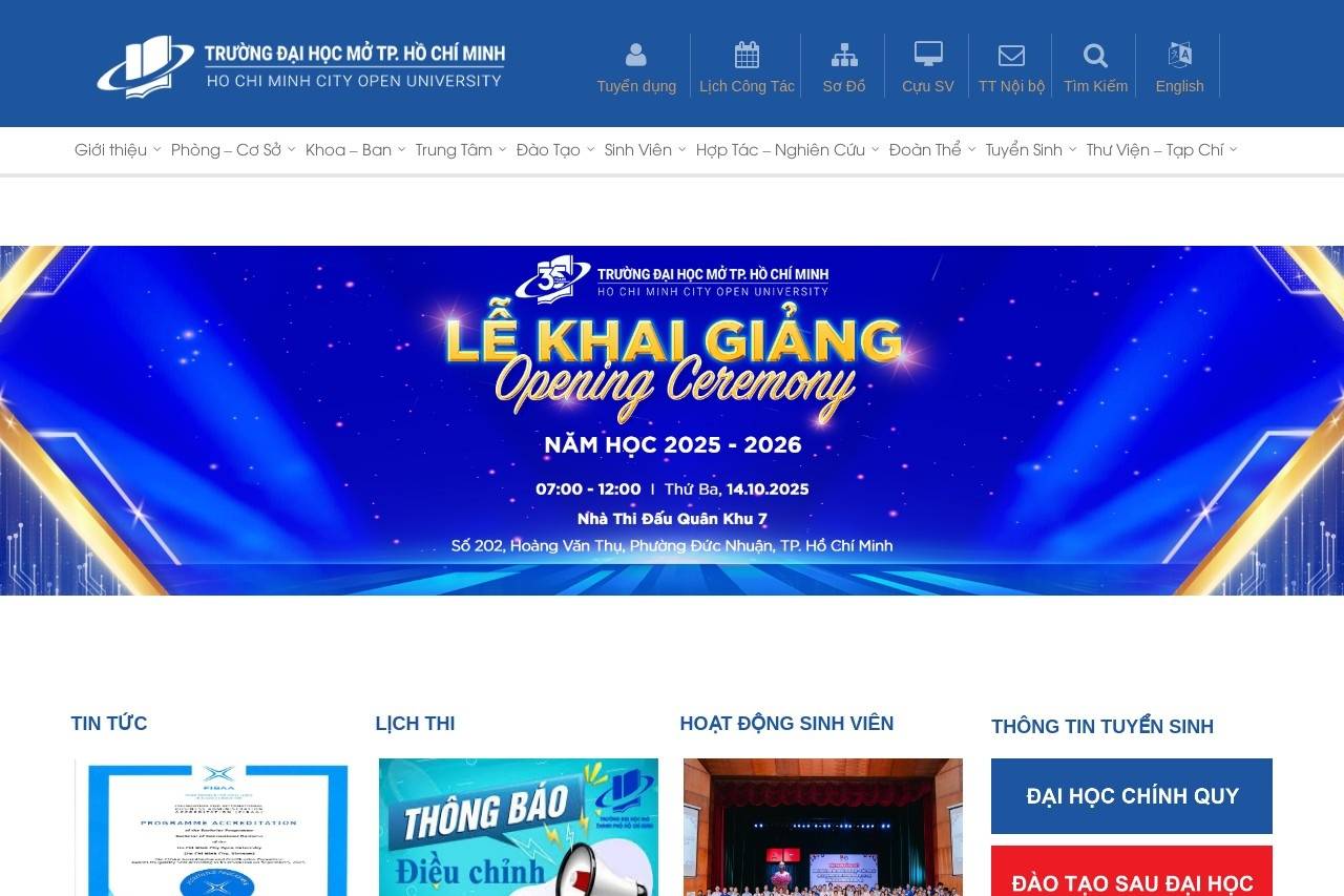 TRƯỜNG ĐẠI HỌC MỞ TP HCM 胡志明市开放大学