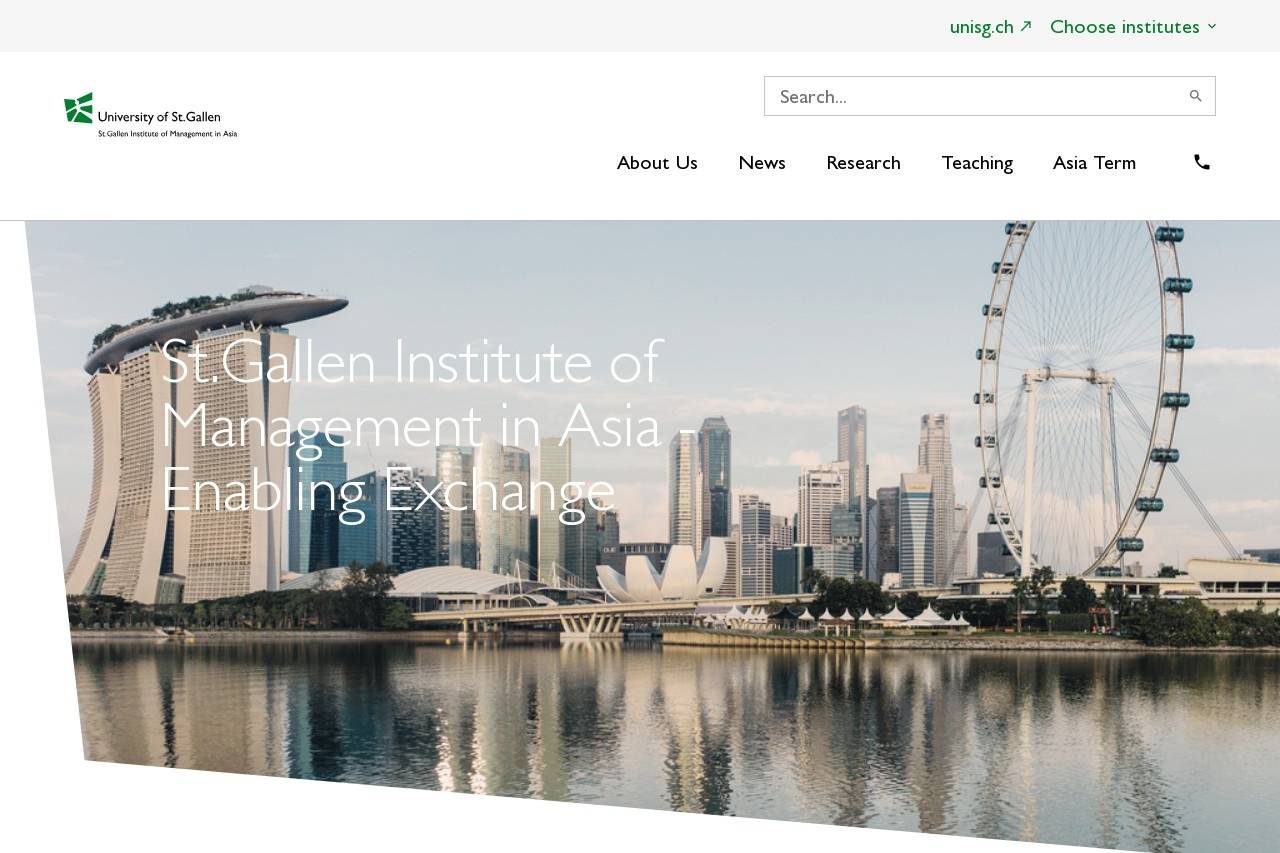 St.Gallen Institute of Management in Asia